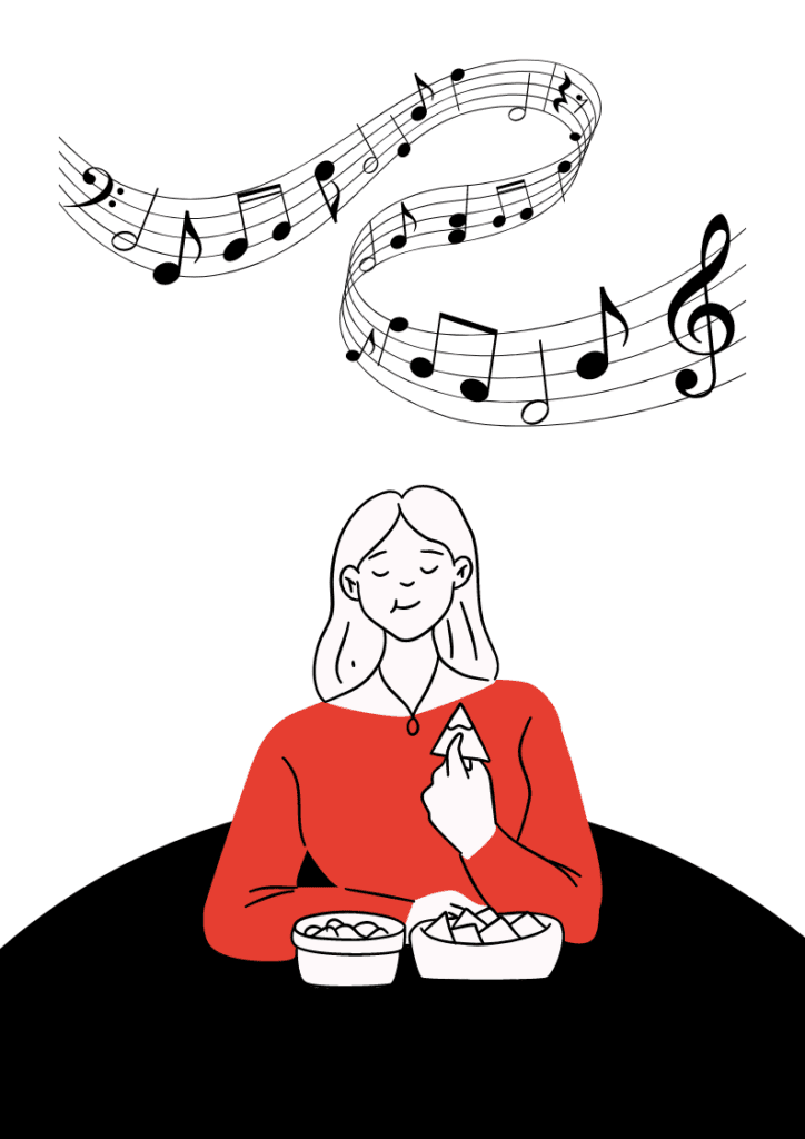 Eating while listening to music