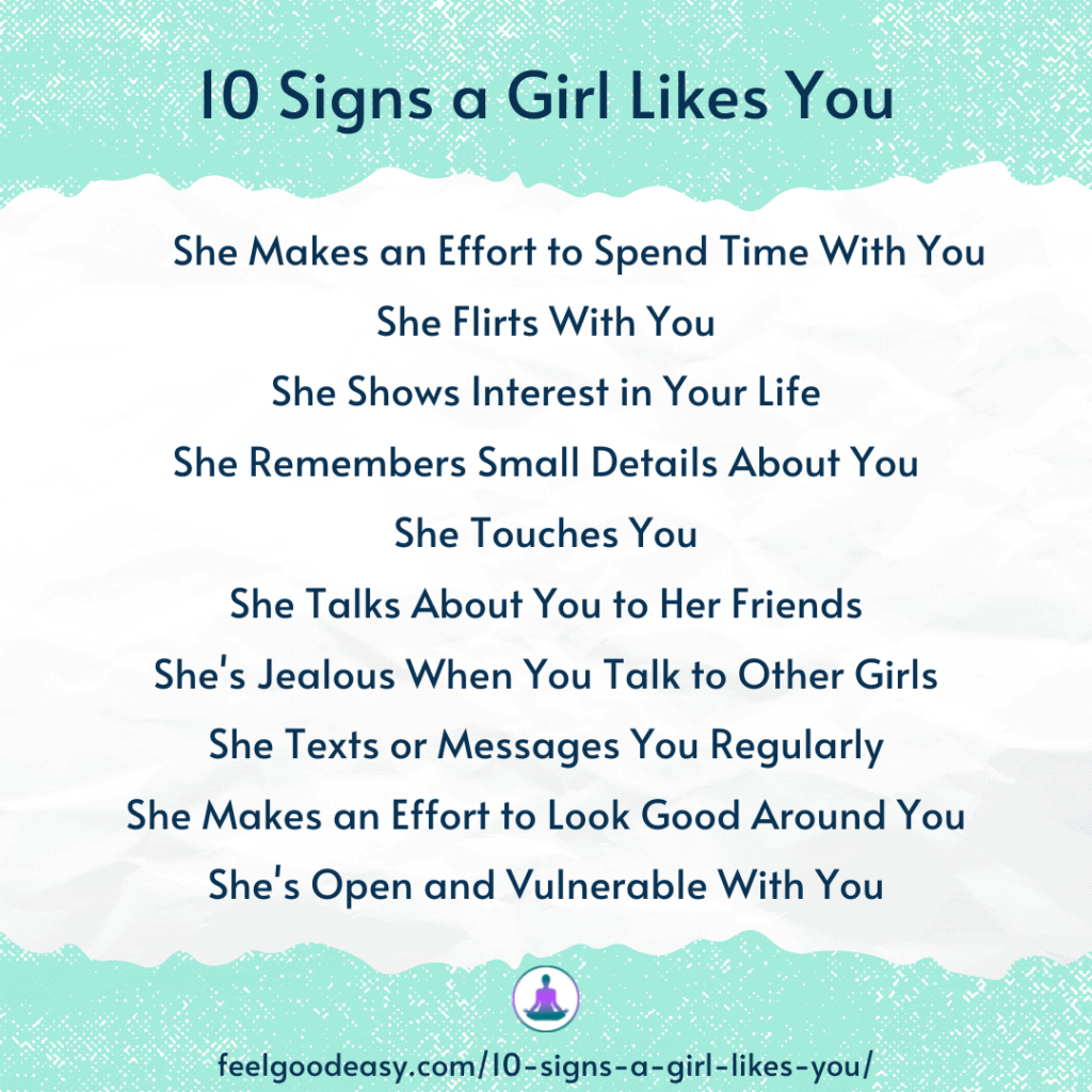 10 signs a girl likes you